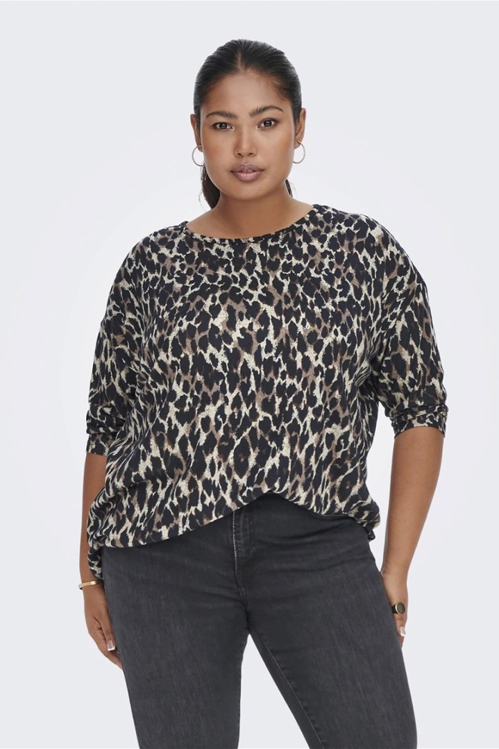 ONLY CARMAKOMA ANIMAL PRINT TOP PLUS SIZE