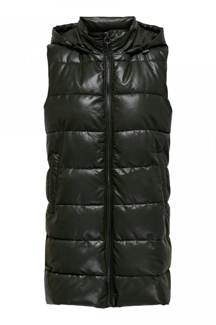 copy of ONLY ΜΑΚΡΥ PUFFER NEWANJA FAUX LEATHER WAISTCOAT ROSIN