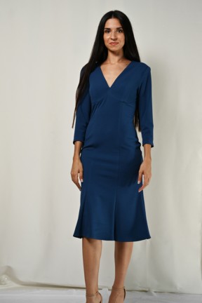 Midi dress with frill hem...
