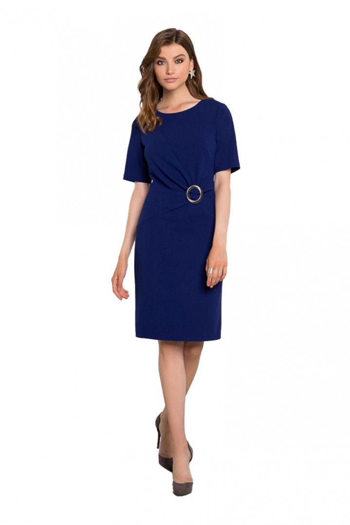 LA SOIE LINE CREPE DRESS