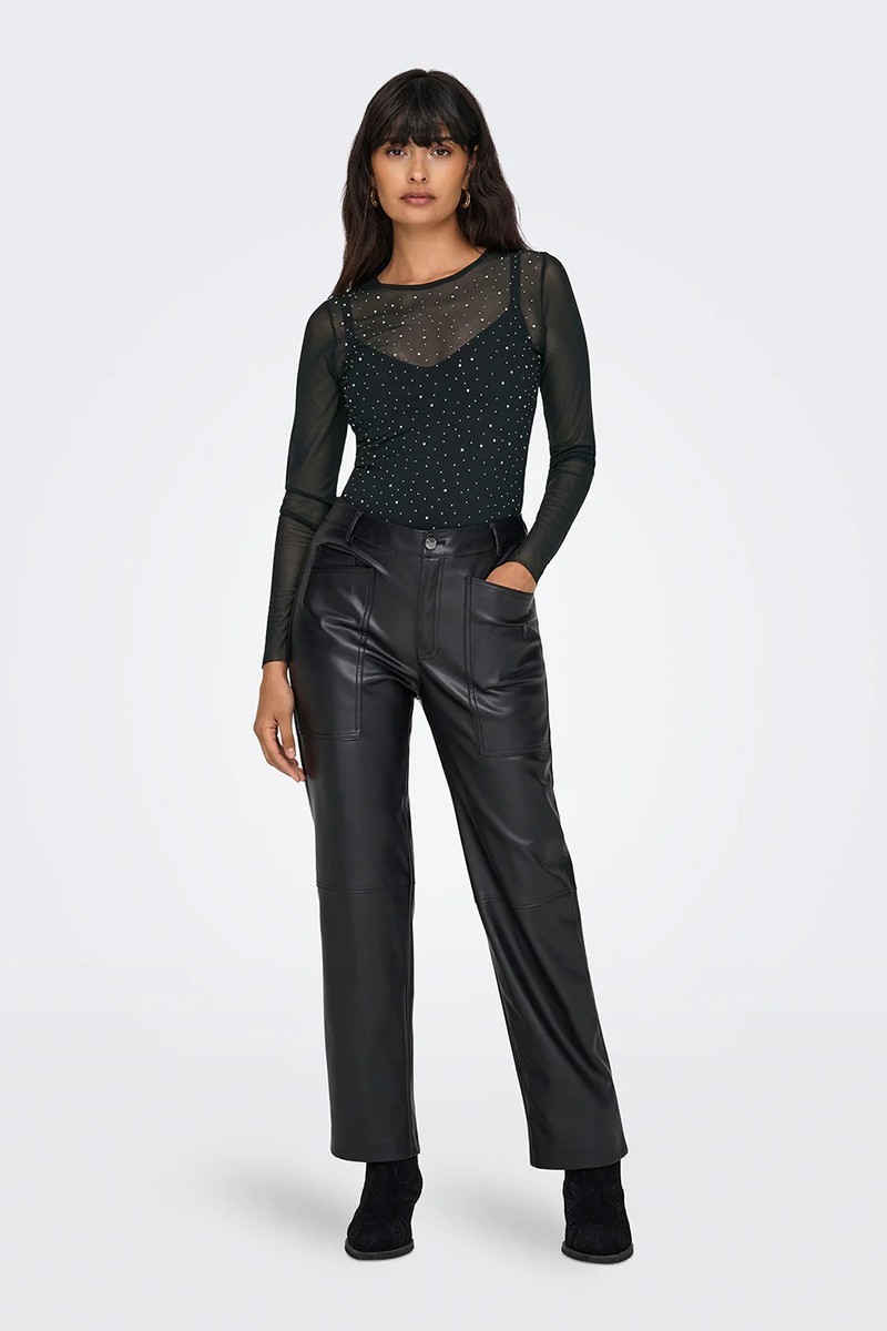 ONLY ΜΠΛΟΥΖΑ ΜΑΚΡΥΜΑΝΙΚΗ ΜΕ ΣΤΡΑΣ - Image 6