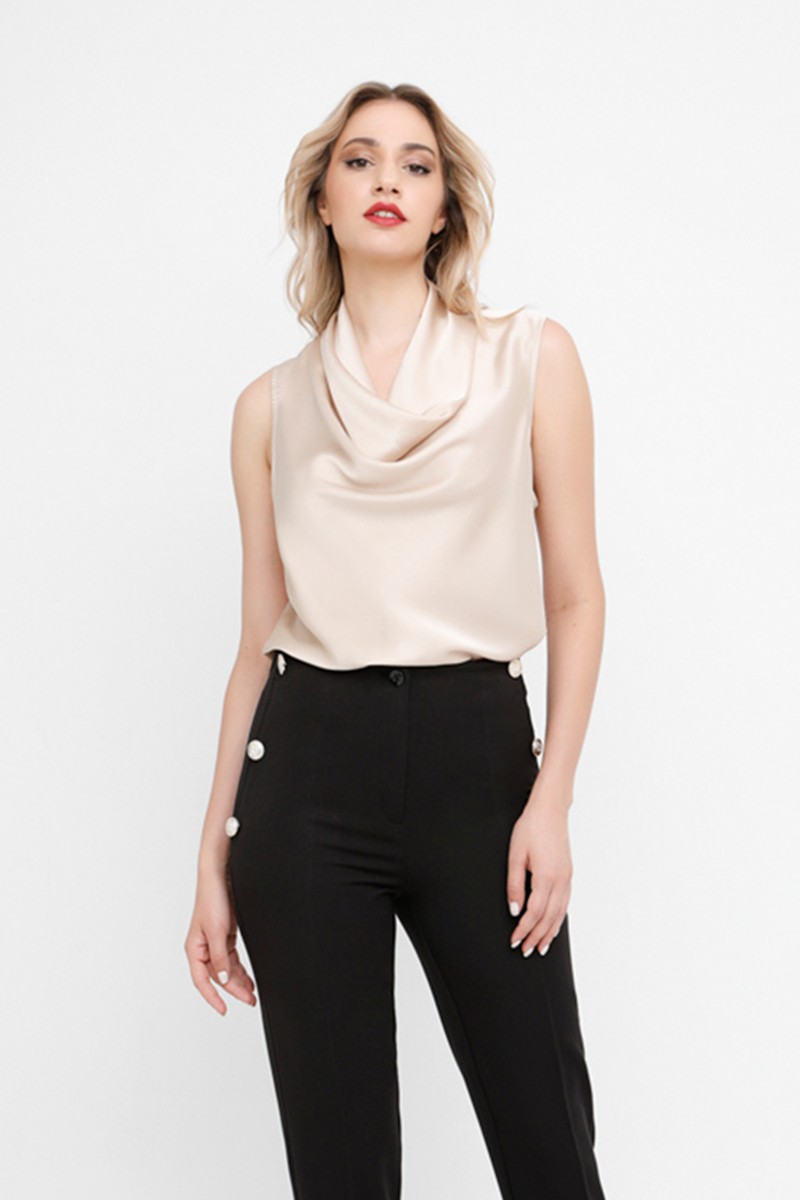 LA SOIE LINE ΜΠΛΟΥΖΑ ΚΟΥΠΡΟ ΣΑΤΕΝ - Image 4