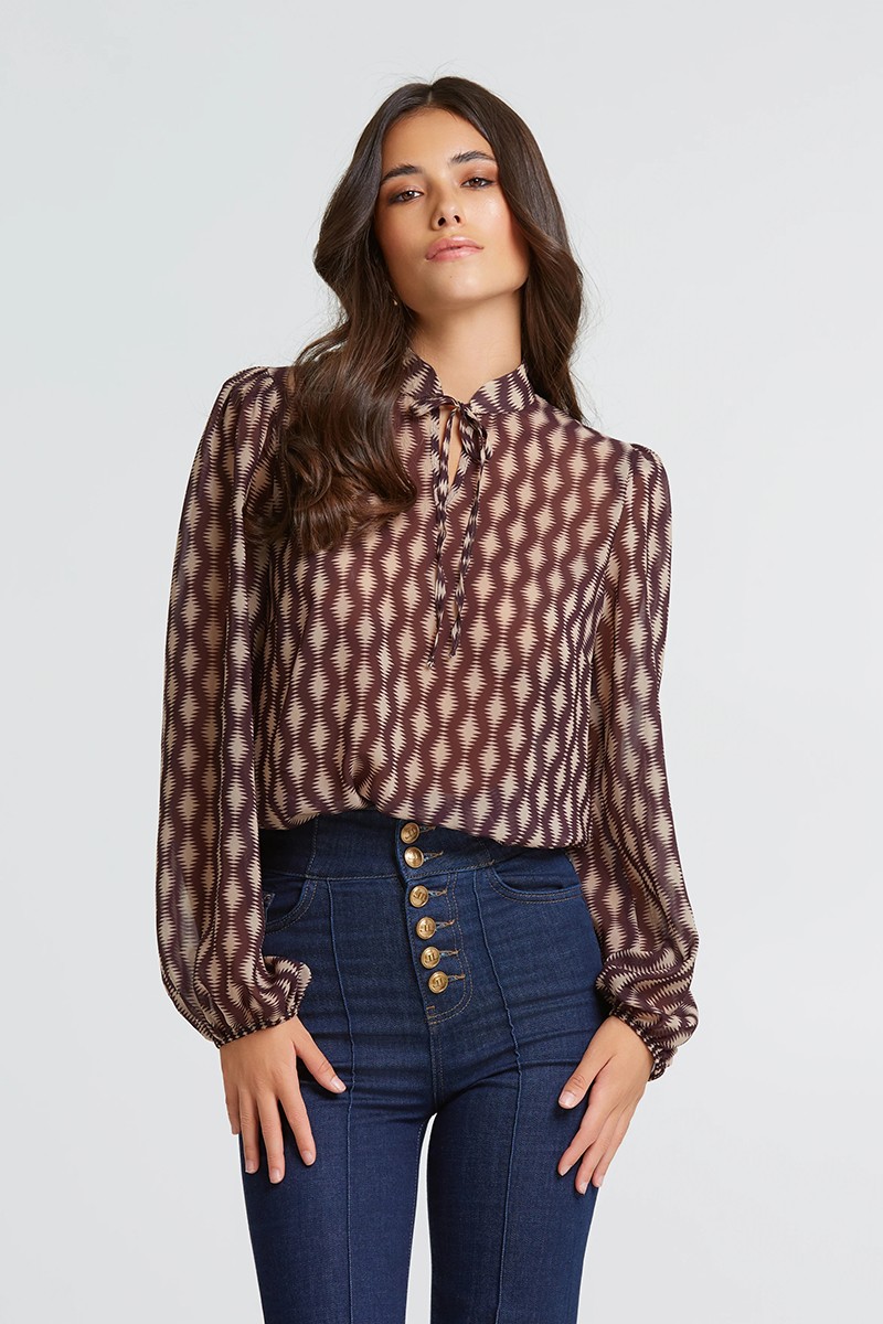 LYNNE ΕΜΠΡΙΜΕ ΜΠΛΟΥΖΑ ΜΕ ΜΑΟ ΓΙΑΚΑ - Image 4