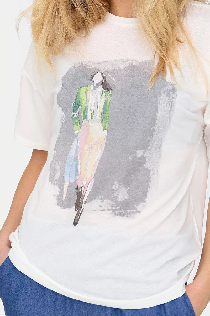 ONLY T-SHIRT ΜΕ ΣΤΑΜΠΑ - Image 2