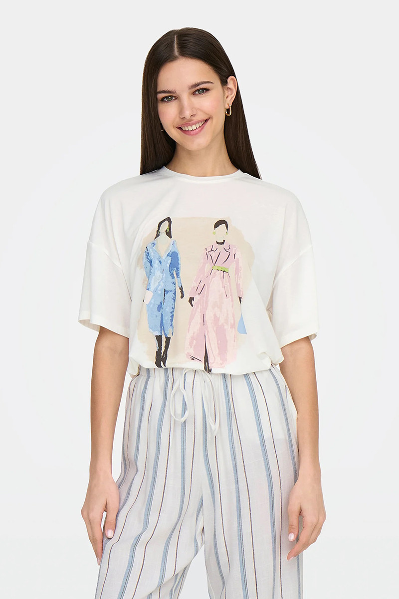 ONLY T-SHIRT ΜΕ ΣΤΑΜΠΑ - Image 5