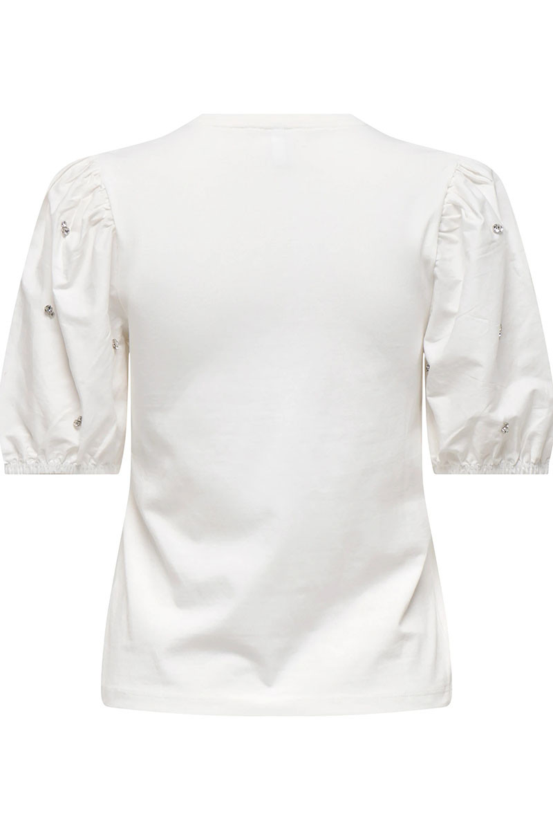 ONLY T-SHIRT ME ΣΤΡΑΣ ΣΤΑ ΜΑΝΙΚΙΑ - Image 7