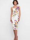 LA SOIE LINE FLORAL JACQUARD MIDI ΦΟΡΕΜΑ