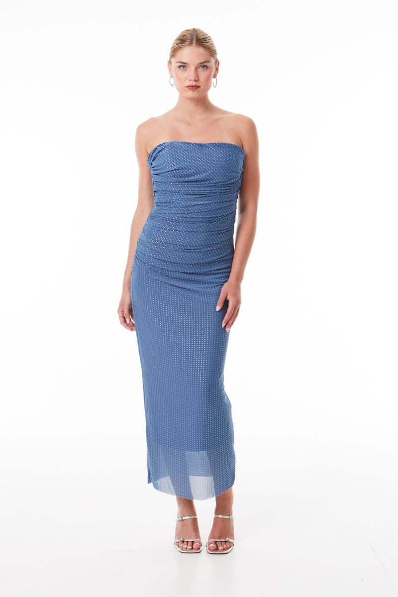 MIND MATTER SOPHIE MIDI ΦΟΡΕΜΑ ΜΕ ΣΤΡΑΣ