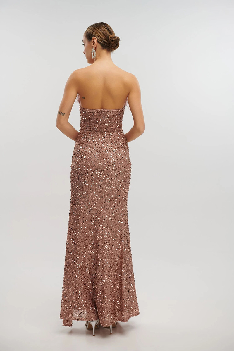 FOR YOU FASHION MAXI ΦΟΡΕΜΑ ΜΕ ΠΑΓΙΕΤΕΣ ΚΑΙ ΠΟΥΠΟΥΛΑ - Image 2