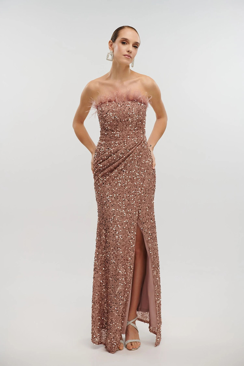 FOR YOU FASHION MAXI ΦΟΡΕΜΑ ΜΕ ΠΑΓΙΕΤΕΣ ΚΑΙ ΠΟΥΠΟΥΛΑ - Image 5