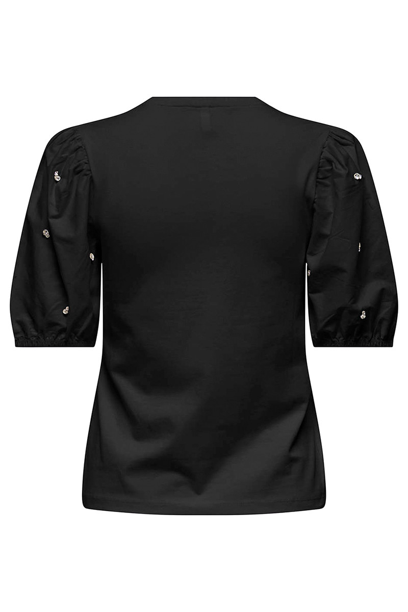 ONLY T-SHIRT ME ΣΤΡΑΣ ΣΤΑ ΜΑΝΙΚΙΑ - Image 10