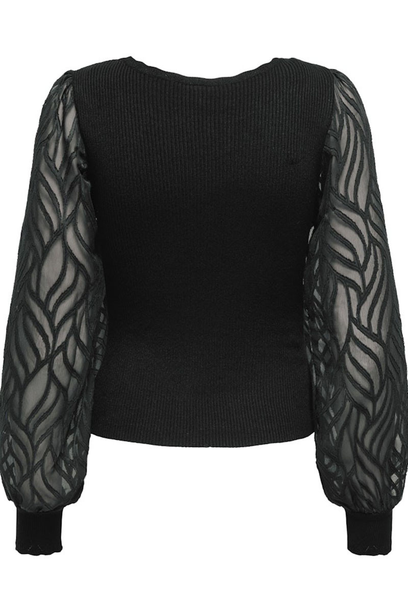 ONLY ΜΠΛΟΥΖΑ ΜΕ ΔΙΑΦΑΝΕΙΑ ΣΤΑ ΜΑΝΙΚΙΑ - Image 2