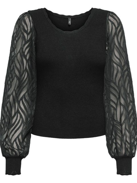 ONLY ΜΠΛΟΥΖΑ ΜΕ ΔΙΑΦΑΝΕΙΑ ΣΤΑ ΜΑΝΙΚΙΑ