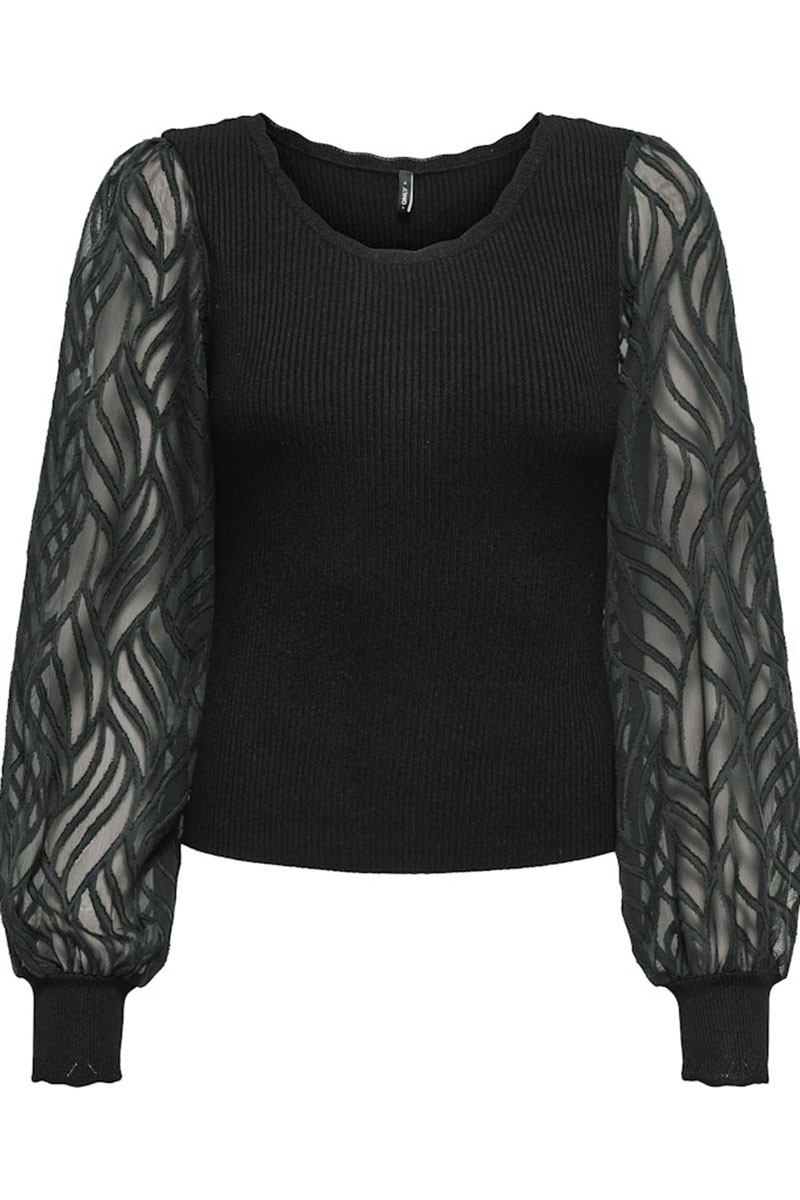 ONLY ΜΠΛΟΥΖΑ ΜΕ ΔΙΑΦΑΝΕΙΑ ΣΤΑ ΜΑΝΙΚΙΑ