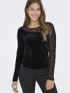 ONLY VELVET TOP ME ΔΙΑΦΑΝΕΙΑ